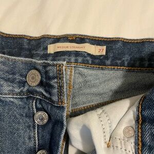 Levi's Blue Denim Button-Fly Jeans